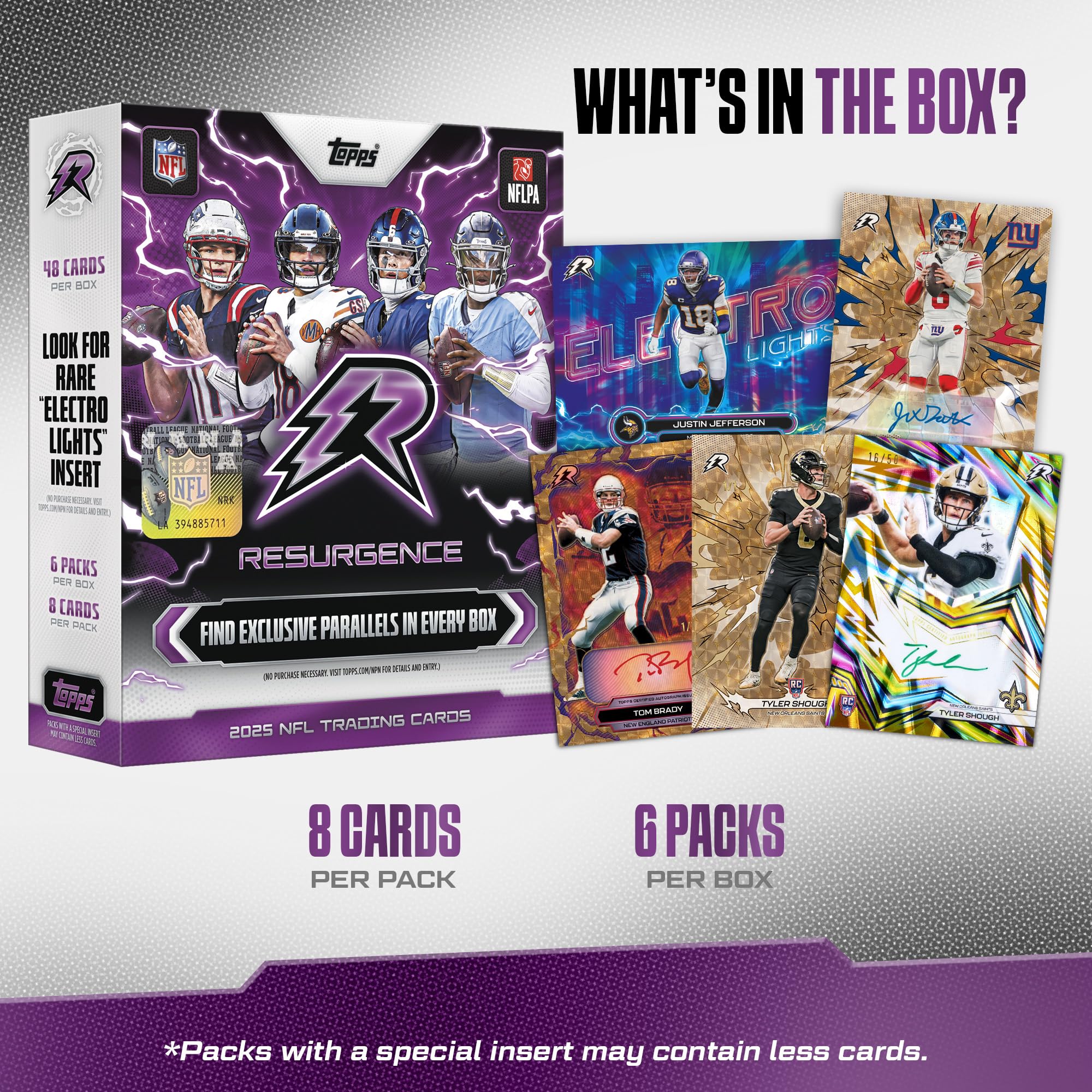 2025 Topps NFL Resurgence Football - Factory Sealed - Mega Box